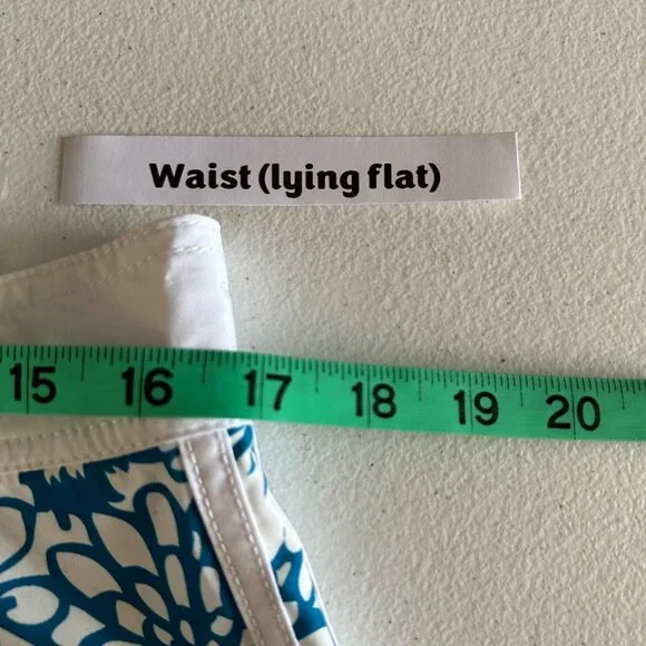 Adidas Junior Size 7 Board Shorts Floral Teal White Velcro & Tie Waistband - Picture 10 of 12